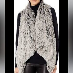 Democracy gray sleeveless draped vest size S